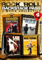 Rock & Roll Backstage Pass Movie Collection: Shine A Light / No Direction Home: Bob Dylan / U2: Rattle And Hum / Neil Young: Heart Of Gold